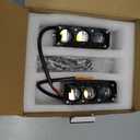 LED Yellow/White Dual Color Motorcycle Driving Fog Lights Bar 2Pcs approx 3.8Inch Offroad Driving Lights Pod Lights Work Auxiliary Lights fit for Motorcycle Truck Vehicle ATV SUV UTV 4WD Boat Tractor