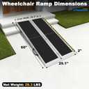 Ruedamann 5FT Ramps for Wheelchairs for Home, 800 lb Capacity