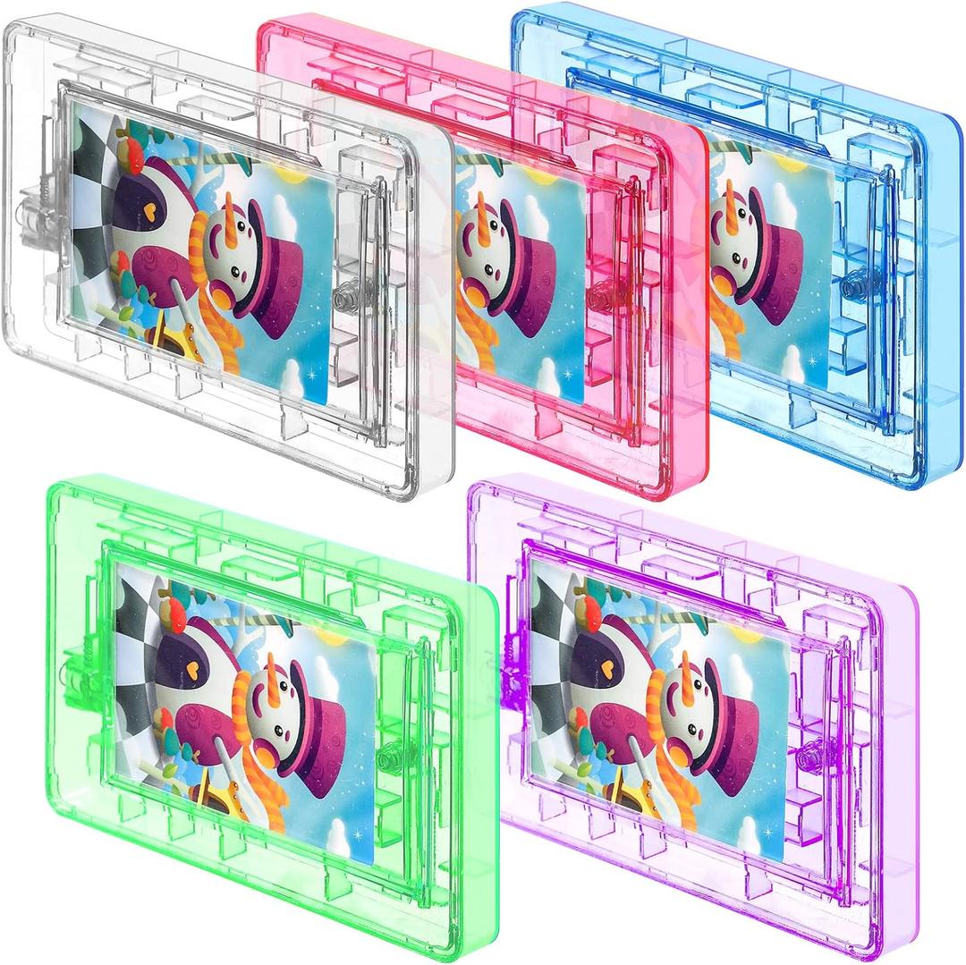 HyDren 5 Packs Maze Puzzle Gift Card Boxes Plastic Money Holder Intellectual Pinball Cash Holder Puzzle Box for Money Gift Teens Adults Birthdays Christmas Party Favors