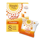 Simple Mills Pop Mmms Cheddar Baked Snack Pack Crackers, Healthy Snacks for Kids, Individual Packs, Gluten Free, 8 Ct (Pack of 1), Best by 02/22/2026