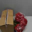 50 Pcs Red Roses Artificial Flowers, Real Touch Velvet Roses Bouquet Fake Flowers Bulk, Artificial Roses with Long Stems for Birthday Gift Women Mom DIY Bridal Wedding Centerpiece Decorations