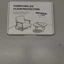 Ansible 24 Pcs Chair Leg Floor Protectors Square, Silicone Felt Furniture Leg Pads Caps Covers for Hardwood Floors (Fit:3/4" to 1-1/16") (Clear)