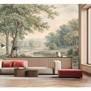 Vintage Forest Peel and Stick Wallpaper Mural for Bedroom 137"x100"