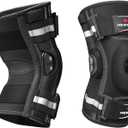 NEENCA Professional Knee Brace for Knee Pain, Hinged Knee Support with Removable Dual Side Stabilizers, Strong Stability for Joint Pain Relief, Arthritis, Meniscus Tear, ACL, PCL, MCL, Runner, Workout (Large, Black-Single)