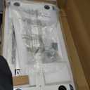 Gibbon Mounts Mobile Standing Desk, Pneumatic Adjustable Rolling Desk(31.5 Inches), Portable Laptop Desk with Wheels, Overbed Bedside Table Laptop Table for Couch, Home, Office, White (32")