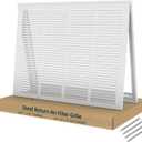 Fancat Return Air Filter Grille for 24x18 Ducts, Steel Vent Cover Grille with Removable Door for 1 Filters | Suitable for Sidewall & Ceiling | White Coating | Outer Dimensions: 26 5/8 W x 20 5/8" H