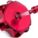 49.5mm Gas Fuel Tank Cover Cap, CNC Aluminum Alloy Dirt Bikes Gas Cap with Breather Valve for 50cc 70cc 90cc 110cc 125cc 140cc 150cc 160cc Pit Dirt Motor Bike, Not Fit for ATV (Red)