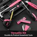 40PCS Tool Set, Small Tool Kit, General Household Tool Box for Home Repair, Ideal Gift Choice (Pink)