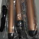 5 in 1 Curling Iron Curling Wand, Curling Iron Set with A Thermal Brush, A 3-Barrel Hair Crimper Iron, 3 Ceramic Curling Irons (0.35 "-1.25"), 2 Temps 30S Fast Heat Hair Curler Waver with Glove & Clip (Rose Gold)