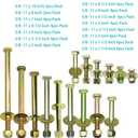 5/8" x 2" Hex Head Bolt by Color Galvanization with Nylon Lock nut and Large Size Washer Assortment Kit,Alloy Steel,Grade 5.(6pcs Pack). by Metalsuberg