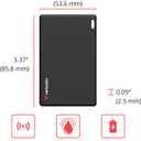 Verbatim My Finder Wallet Tracker  Thin, Rechargeable Bluetooth Card Locator for Wallets, Luggage Tags and More, Compatible with Apple Find My (iOS Only), 2-Pack, Black and Silver