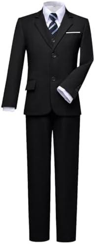 Visaccy Boys Suits Slim Fit Dress Clothes Ring Bearer Outfit Size 8Y
