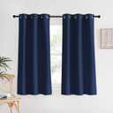 NICETOWN Navy Blackout Curtains & Drapes, 1 Pair, W34 x L60, Window Treatment Energy Saving Thermal Insulated Room Darkening Solid Grommet Panels for Living Room