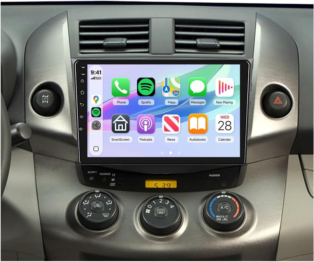 Rimoody 8 Core 4G+64G Android 13 Car Radio for Toyota RAV4 2007-2011, Car Stereo Wireless Carplay Andorid auto Mirror Link 9'' Touchscreen GPS WiFi DSP Bluetooth FM/RDS SWC Backup Camera