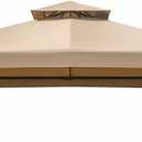 Garden Winds Durable 350 Replacement Canopy Top Compatible with 2019 Gardenline 10' x 10' Gazebo Models 7884-19 (2019), 22466 - Beige