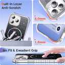 Compatible with iPhone 14 Pro Max Case Magnetic Glitter iPhone 14 Pro Max Phone Case 6.7" with Curly Wavy Frame Design [Bling & Cute][Compatible with Mag-Safe],Black