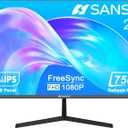 SANSUI Monitor 22 Inch IPS 75Hz FHD 1080P HDMI VGA Ports Computer Monitor Ultra-Thin Tilt Adjustable VESA Mount Compatible with Eye Comfort 178 Wide Viewing Angle for Game and Office