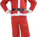 FantastCostumes Mens Christmas Santa Claus Costumes Set Red No Size Mark