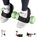 Abnaok 2PCS Dumbbell Foot Attachment, Tibialis Trainer Strap, Adjustable Ankle Weights, Ankle Straps for Weight Lifting, Leg Workouts at Home for Hip Flexors, Shin Splint, Hamstring Curls, Leg