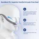 Replacement Nasal Pillow Cushion for ResMed AirFit P10, Compatible with Original Airfit P10 Frame, Reliable Seal & Soft Replacement Silicone CPAP Mask Cushion, 2-Pack, Small