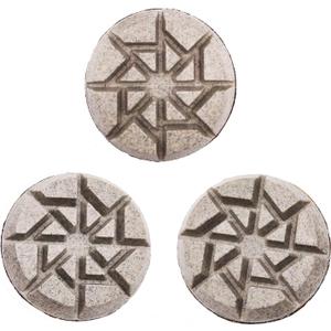 (3PACK) 80MM/3" Professional Diamond Floor Polishing Pad for Concrete, Terrazzo, Stone Floor, Velcro Backed for Floor Grinder, Wet& Dry Use-Premium Quality(Grit 100# x3pcs)