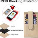 Chelmon Womens Wallet Slim RFID Blocking Bifold Multi Card Case Wallet with Zipper Pocket (Khaki)
