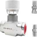 3/8" New Hydraulic adjustable Flow Control Two-way Valve With 2 Pcs Pipe Adapter,Throttle Check Valve 5800PSI For Hydraulic Oil Gas