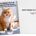 4 x Funny Cat Birthday Cardfor Women, Men, Coworkers, Friends & Family plus Free bonus Postcard included - a little birdie told us you're a year older