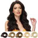 ROSEBUD Tape in Hair Extensions REMY Human Hair, Secure Skin Weft Hair Extensions Seamless Soft 40g/Pack 2Pcs 10 Inch Medium Brown & Dark Blonde Mixed