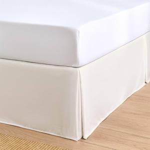 King Bed Skirt, Luxury 12 Inch Drop Ivory Pleated Bed Skirt, Double Brushed Microfiber, Box Pleat Design, Wrinkle & Fade Resistant, Easy Fit Tailored Bedskirt for King Size Beds