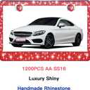 2 Pack License Plate Frames for Women, Sparkly Rhinestone Diamond Car Accessories with Glitter Crystal Caps (Red(2PCS))