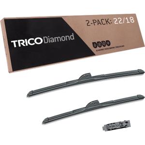 TRICO Diamond 22" + 18" Super Premium Automotive Replacement Windshield Wiper Blades (Set of 2), Passenger and Driver Side All-Weather Beam Wiper Blades for Select Vehicle Models (Item #25-2218)