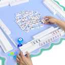 Mahjong Racks with Pushers, White Wooden American Mahjong Tile Pushers and Racks Set of 4, Mahjong Accessories (19.68 Inches)