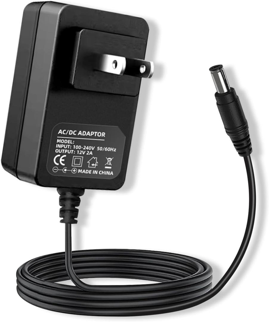 12V 2A Makeup Mirror Power Adapter for Fenchilin Hollywood Vanity Makeup Mirror Light Bulbs, Hansong DC11715 DC117-15 Bedroom Light Up Vanity Mirror Charger Power Cord