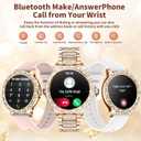 Smart Watches for Women(Make/Answer Call) with Diamond:1.32" Fitness Tracker Watch for HR/Blood Pressure/SpO2/Sleep Monitor,Digital Running Watches for Women Android/iOS,3 Strips