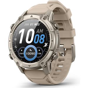 Smart Watch for Men, with GPS, Offline Maps, Heart Rate, Blood Oxygen, Stress, Sleep Monitor, 178 Sports Modes, 5ATM Waterproof Round Watch, 1.43-inch AMOLED Display, Compatible Android and iOS Khaki