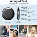 Air Tracker Tags-4 Pack, Smart Tag Work Compatible with Apple Find My (iOS Only), Bluetooth Tag Item Finders IP68 Waterproof Replaceable Battery for Wallet, Luggage, Backpack, Key
