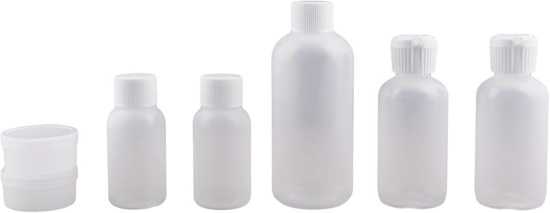 Coghlan's Contain-Alls – Compact, Durable BPA-Free Plastic Containers for Camping, Travel, and Everyday Use – Leakproof, Lightweight, and Reusable (7-Pack Set: 4 oz, 2 oz, 1 oz, 0.5 oz)