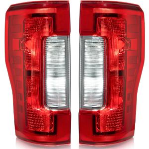 Tail Light Assembly Compatible with 2017 2018 2019 Ford F-250 F-350 Super Duty Tail Lights Rear Brake Lamps Replacement Taillights without Bulbs and Wiring Harness, Passenger and Driver Side