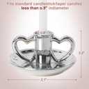 Vintage Candlestick Silver Candle Holder Taper Candle Sticks Holder Decor Table Centerpiece Wedding Festive Christmas Mantel Decoration Or Home Decor