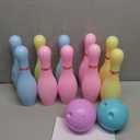 OceanWings Kids Light up Bowling Ball Toys Set,Bowling Pins Toy Game with 10 Pins & 2 Balls Fun Sports Games for Grandkids Kids Toddler Indoor & Outdoor Boys Girls Children 3 4 5 6 Years (Multi-color)