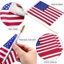 Shimeyao 70 Pack USA Stick Flags 12 x 18 Inch Small Flag, 250th Anniversary Flags with Wooden Pole Spear Tip for Yard Garden Lawn Memorial Day 4th of July Independence Day Decoration