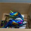 Kircust Peacock Garden Statue and Sculpture, Metal Peacocks Yard Art Lawn Decor, Large Birds Garden Sculptures & Statues for Patio Backyard Pond Home Decoration (Multicolor)