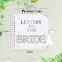 HOETEK 8 x 8 Inch Letters to The Bride Scrapbook, Wedding Memory Book, Bridal DIY Blank Paper Scrapbook, Photo Album Guest Book Sign with Pearl&Flower Stickers, Metallic Letters, Gems Bows