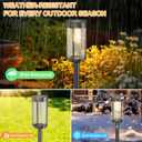 EXCMARK 16 Pack Outdoor Solar Lights Waterproof for Yard Garden Walkway Pathway Lawn Decorative Contemporary Landscape Lighting. (Warm White Light, 16)