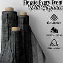 Fun Express Black Sheer Fabric Roll, 100 Feet x 3 Feet | Premium Gossamer Material, Wedding Ceremony Decorations, Party Backdrop & Event Draping, Professional Photography, DIY Decor