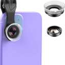 APEXEL 12X / 24X Macro Lens, Macro Lens for iPhone with Universal Clip, HD Phone Attachment for Phone Camera, iPhone Photograph Accessories Fits for All Cellphone and Pads Mini Microscope