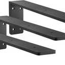 Countertop Support Bracket 3/8" Thick Heavy Duty Shelf Bracket 3 Pack 16in L Shape Shelf Bracket for Granite Quartz Wood Laminate Countertop (16" x 6" x 2.5
