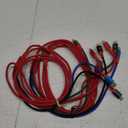 Multi Charging Cable 3.5A, [2Pack 6Ft] 4 in 1 Multiple Charging Cord Braided Multi USB Cable Adapter with Lightning/Type C/Micro Ports for Cell Phones/iPhone Series/Samsung Galaxy/PS/Tablets & More (Red)