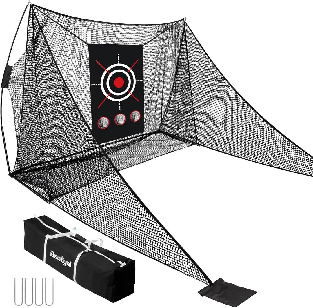 10x7FT Golf Hitting Net, Golf Practice Net with Side Wings for Backyard